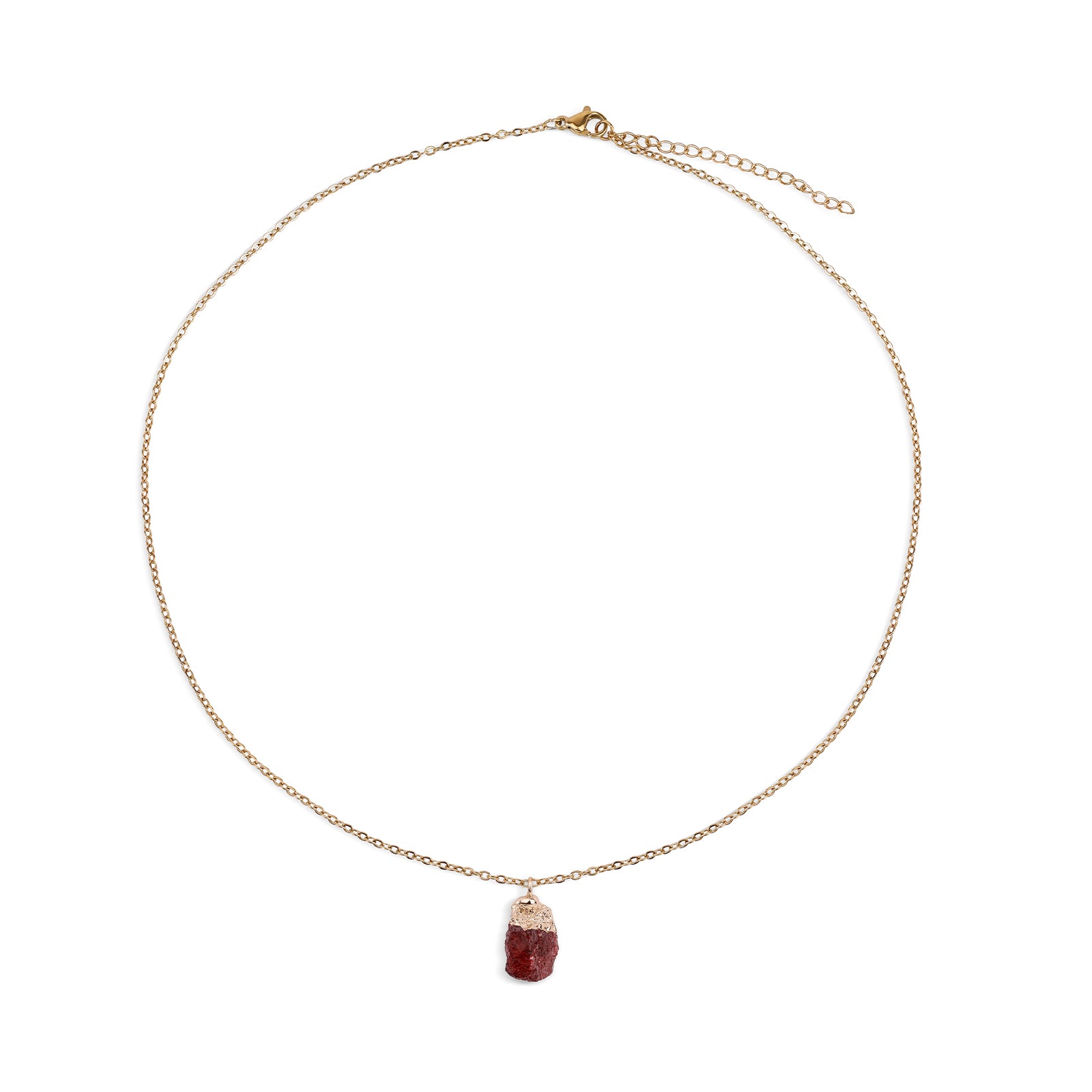 Collier en Grenat naturel - Janvier (pierre brute)