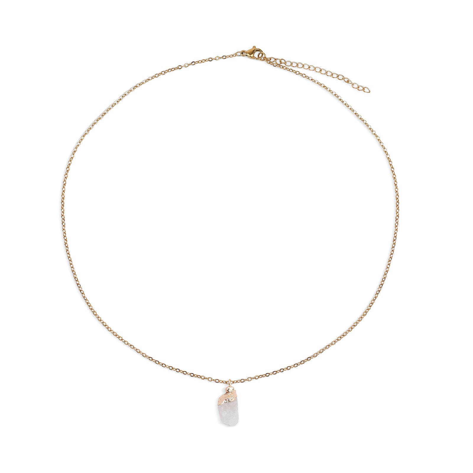 Collier en Pierre de Lune naturelle - Juin (pierre brute)