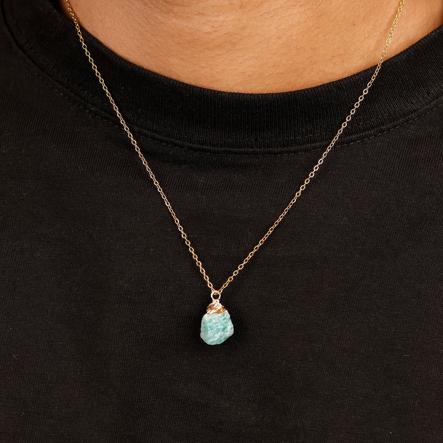 Collier en Émeraude naturelle - Mai (pierre brute)