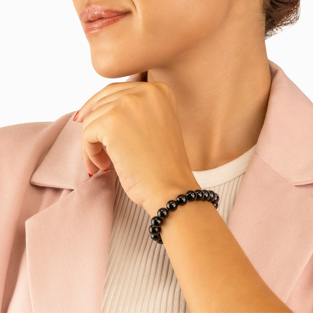 Bracelet en Onyx naturel - Qualité A (boules 8mm) - OFFERT À PARTIR DE 180€ DE COMMANDE