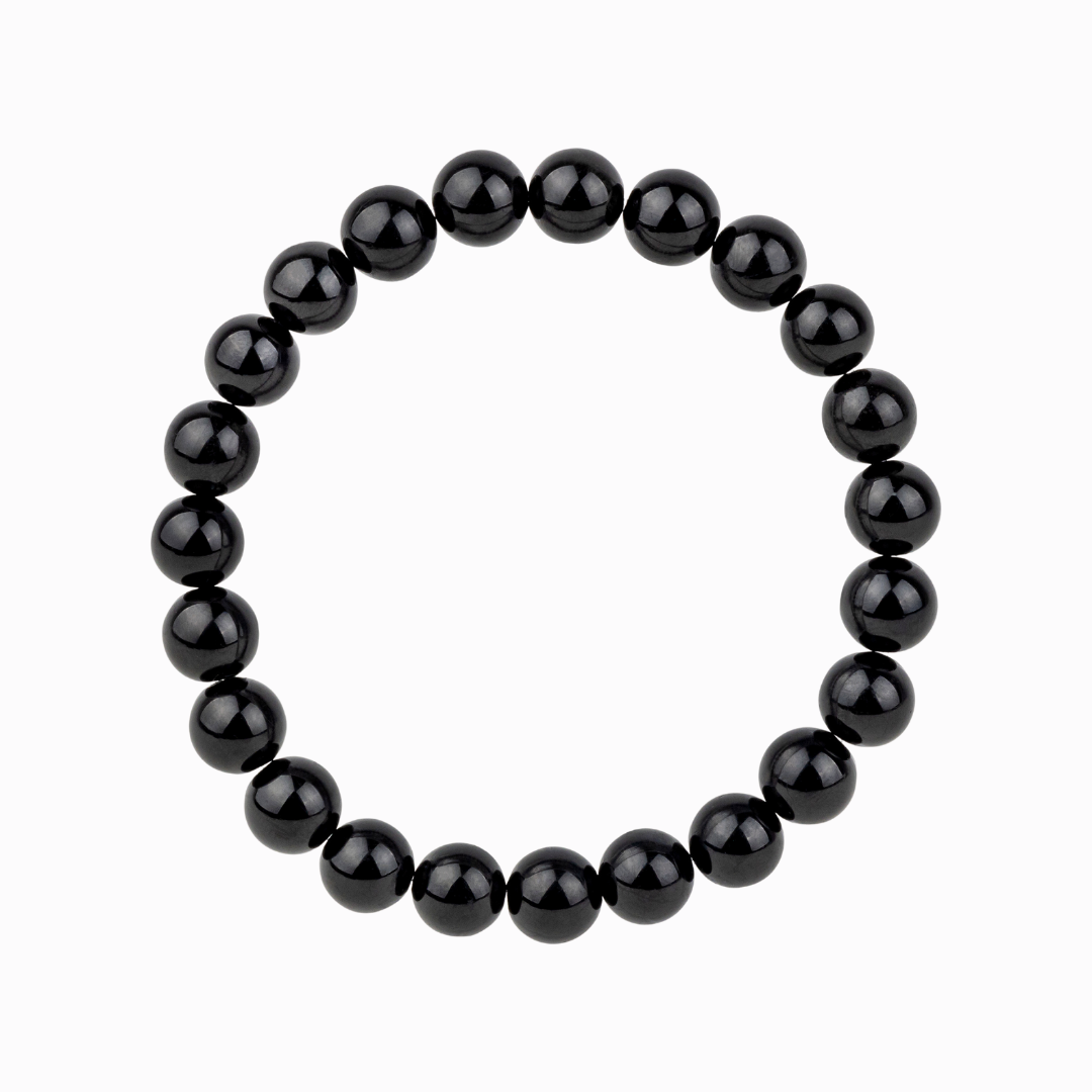 Bracelet en Tourmaline Noire naturelle - Qualité AAA (boules 8mm)