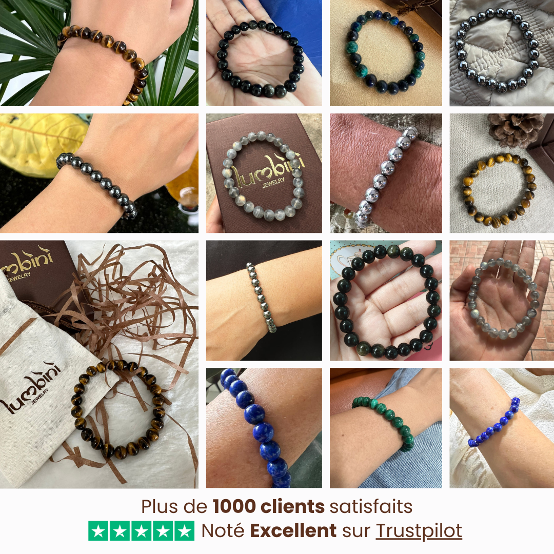 Bracelet en Améthyste et Amulette Sacrée en Améthyste AAA – Calme Spirituel & Clarté