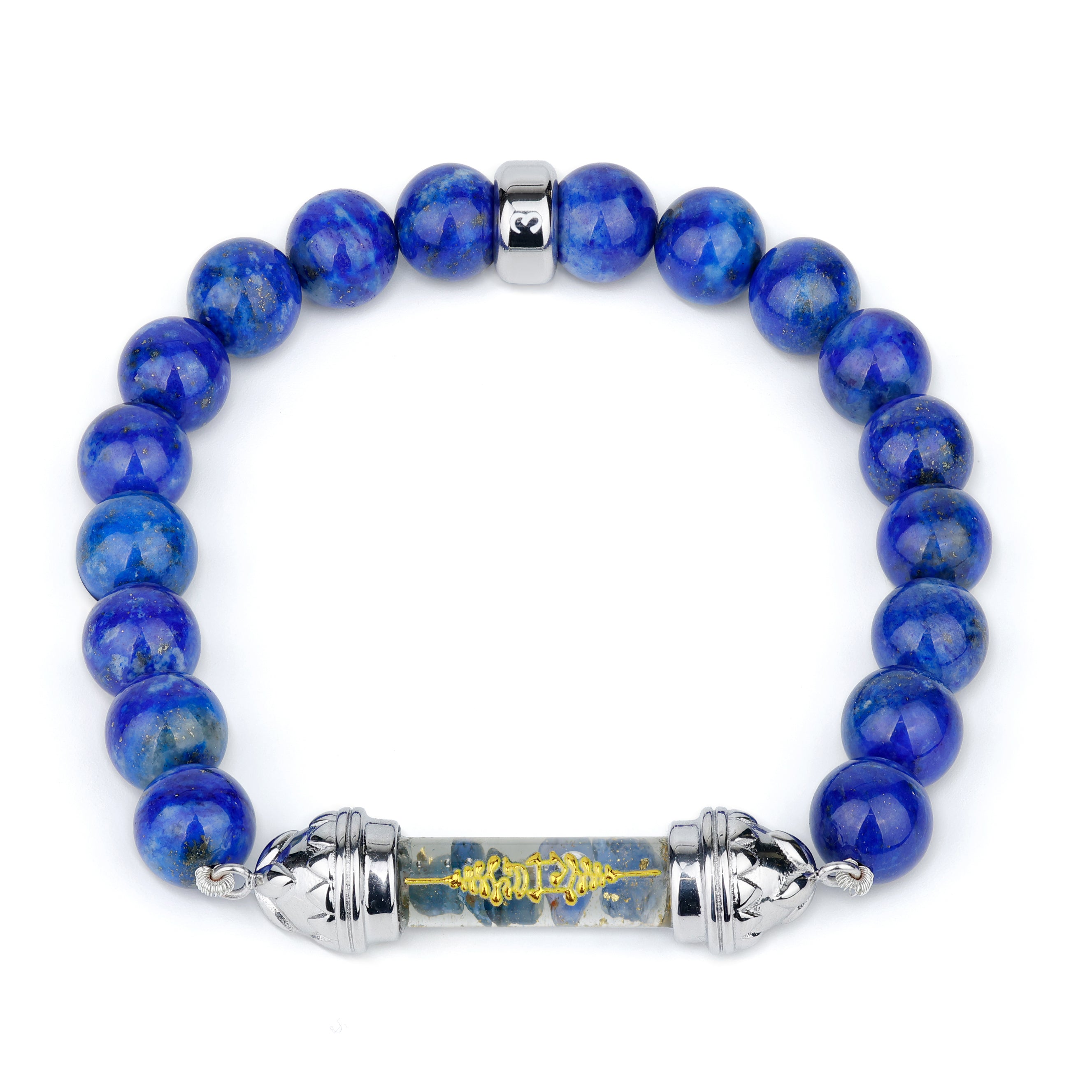 Lapis-Lazuli bracelet with sacred Sapphire amulet