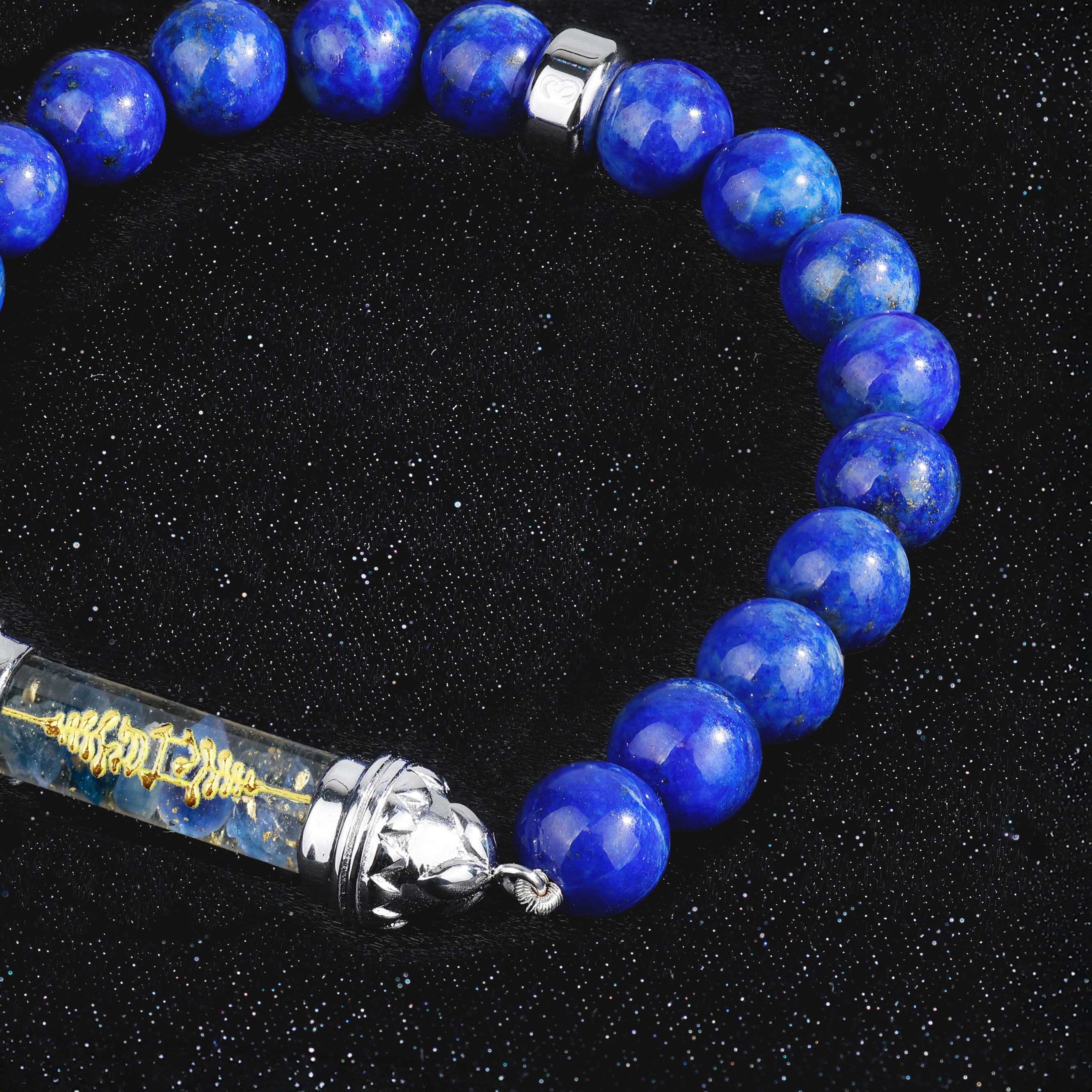 Lapis-Lazuli bracelet with sacred Sapphire amulet