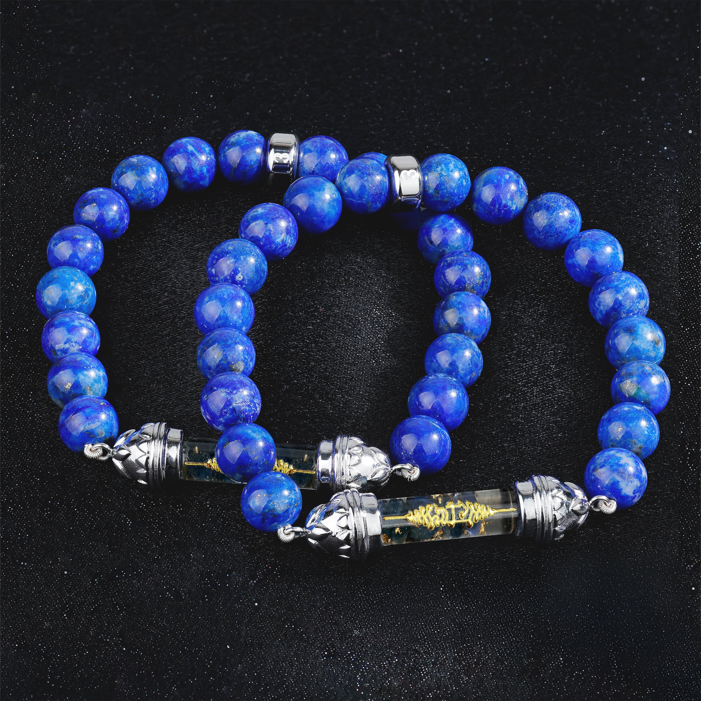 Lapis-Lazuli bracelet with sacred Sapphire amulet