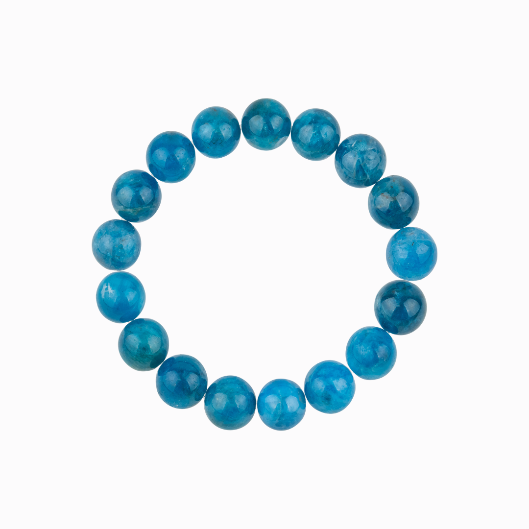 Bracelet en Apatite naturelle - Qualité A (boules 10mm)