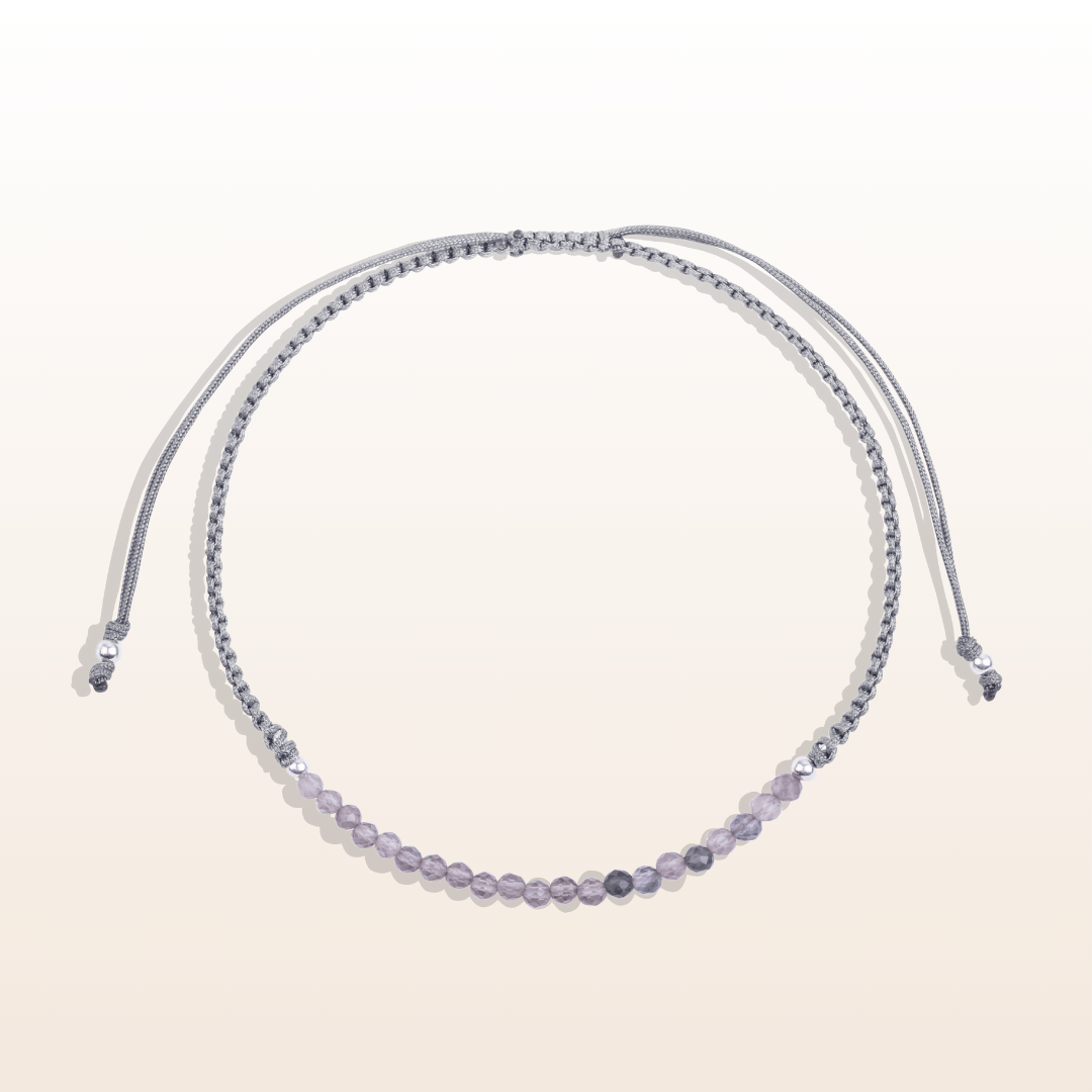 Clarity of Mind and Focus - Smoky Quartz Braided Bracelet