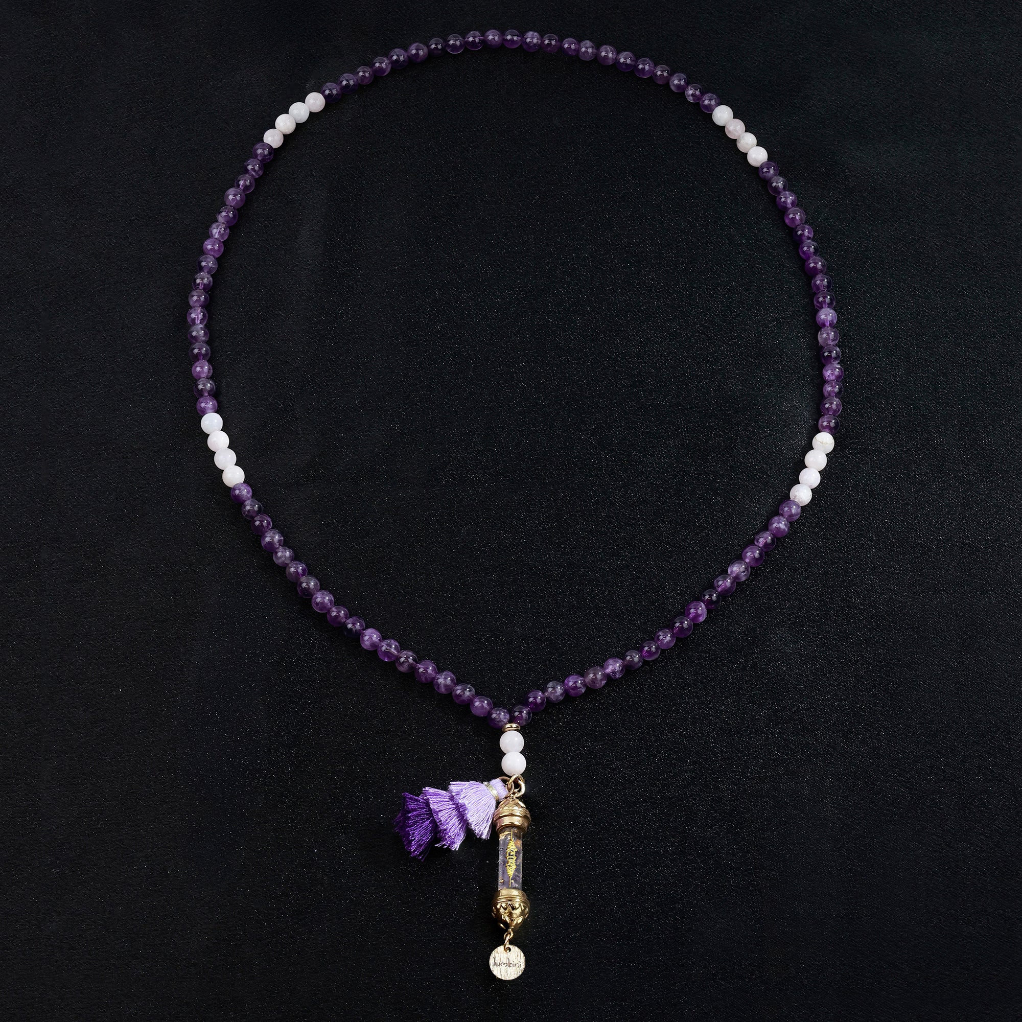 Mala Améthyste & Morganite – Clarté mentale et Libéreration Émotionnelle