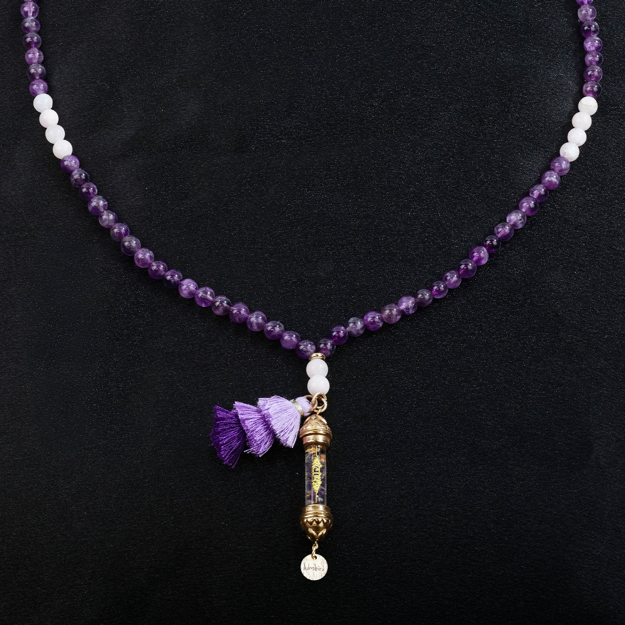 Mala Améthyste & Morganite – Clarté mentale et Libéreration Émotionnelle