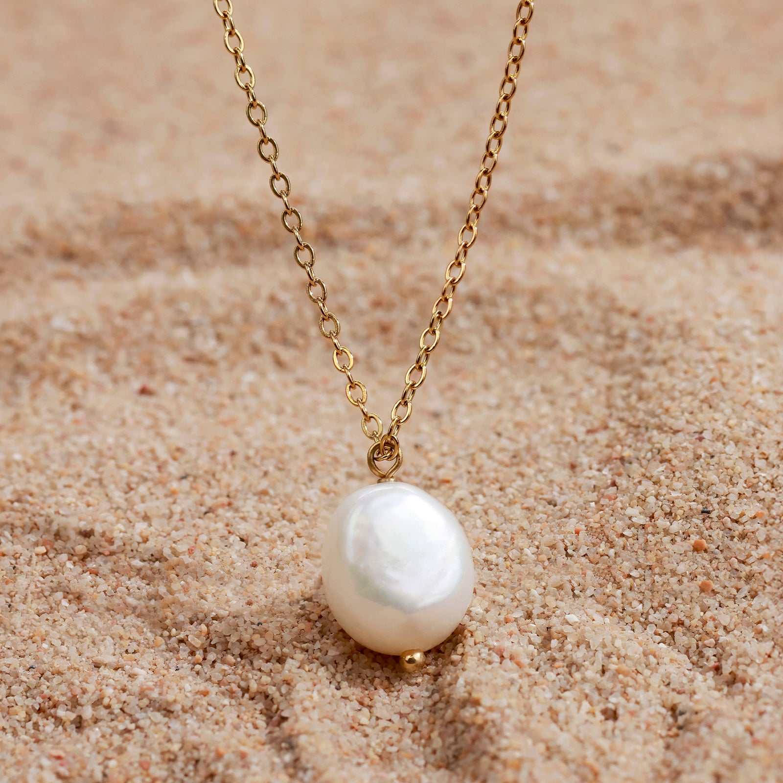 Collier Perla Pure – Perle naturelle & chaîne dorée