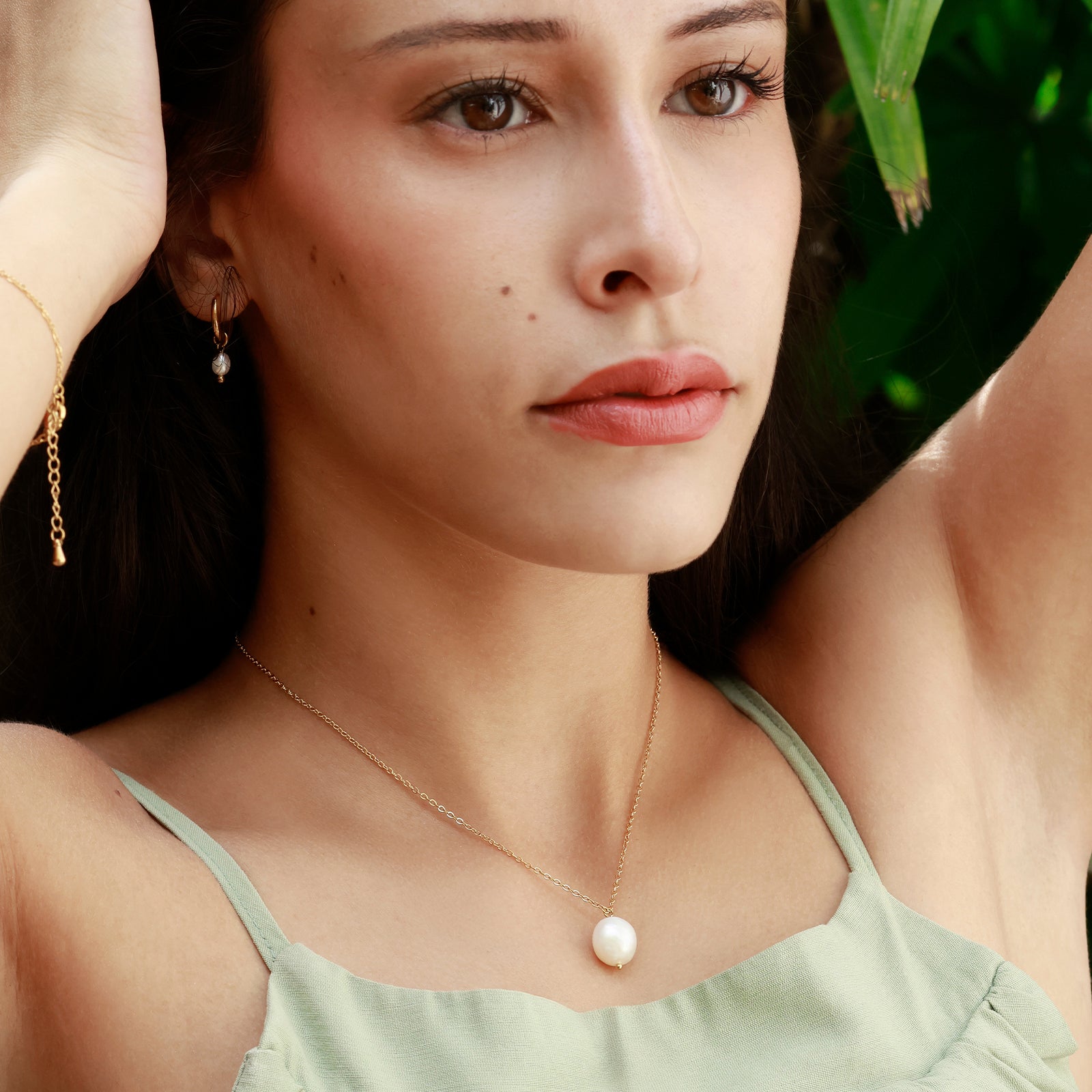 Collier Perla Pure – Perle naturelle & chaîne dorée