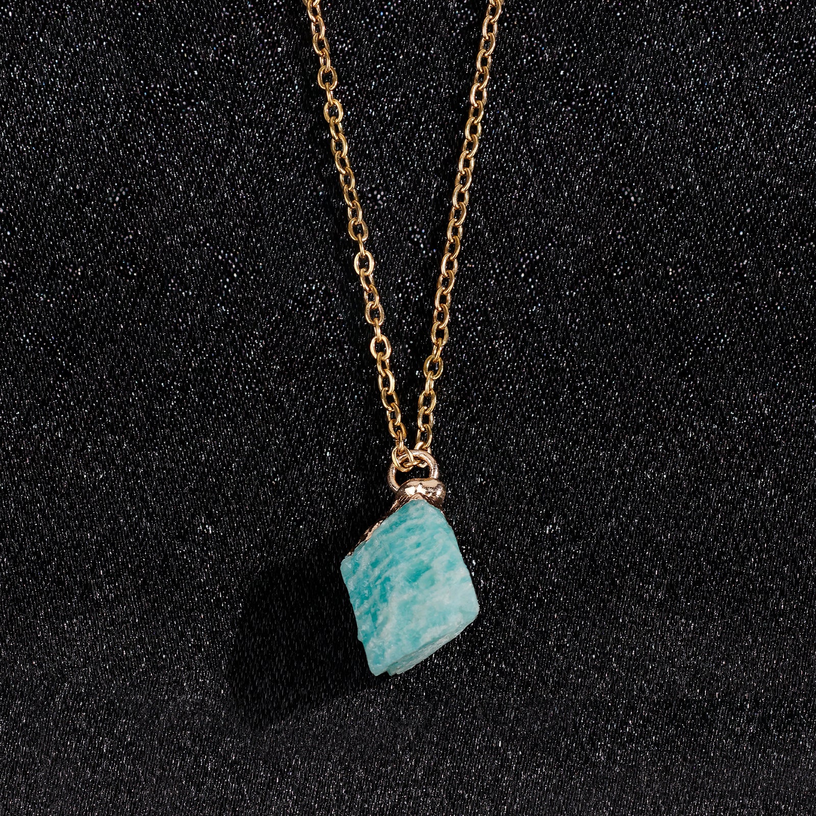 Collier en Émeraude naturelle - Mai (pierre brute)