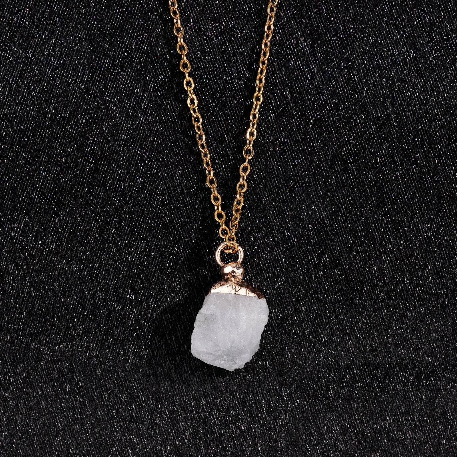 Collier en Pierre de Lune naturelle - Juin (pierre brute)