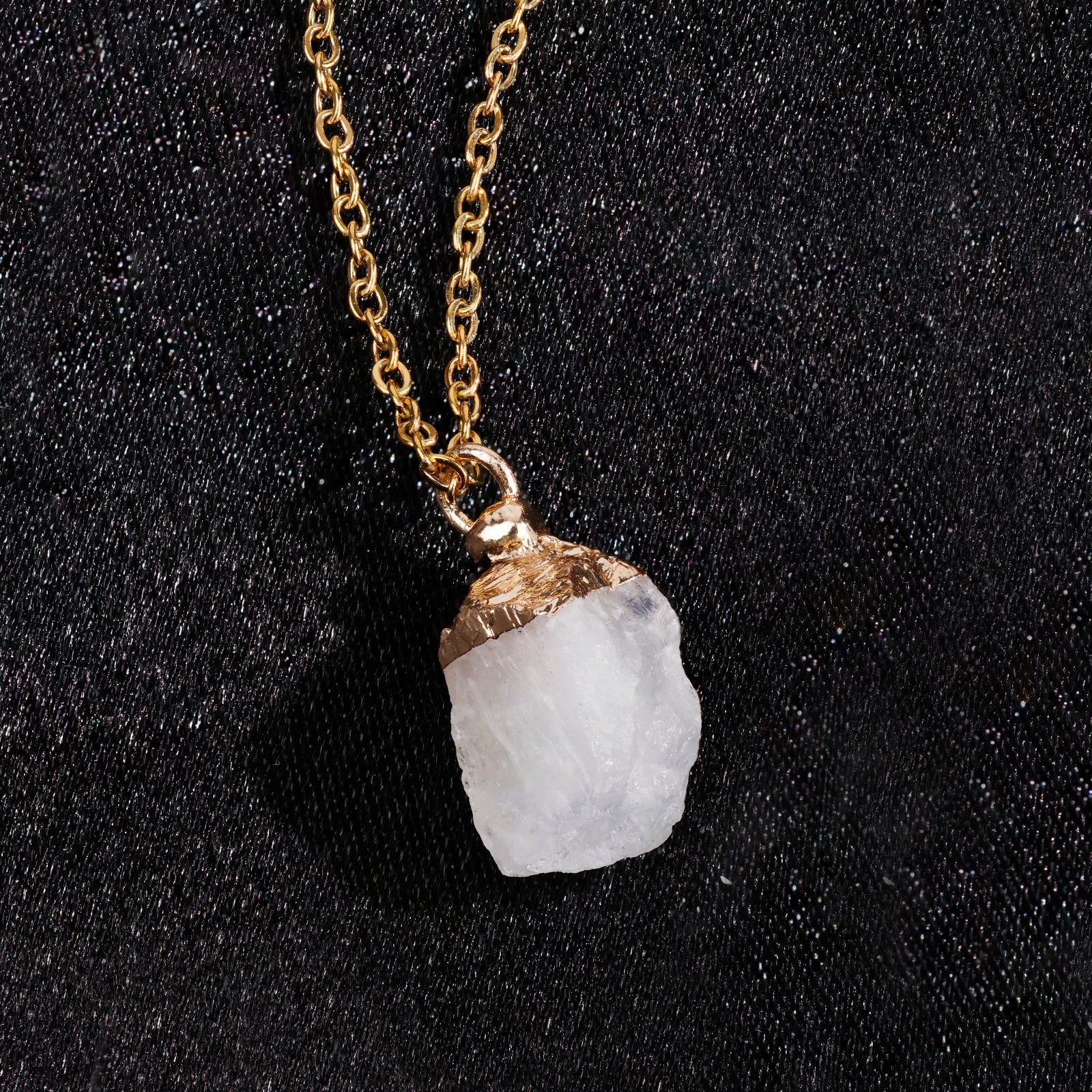 Collier en Pierre de Lune naturelle - Juin (pierre brute)