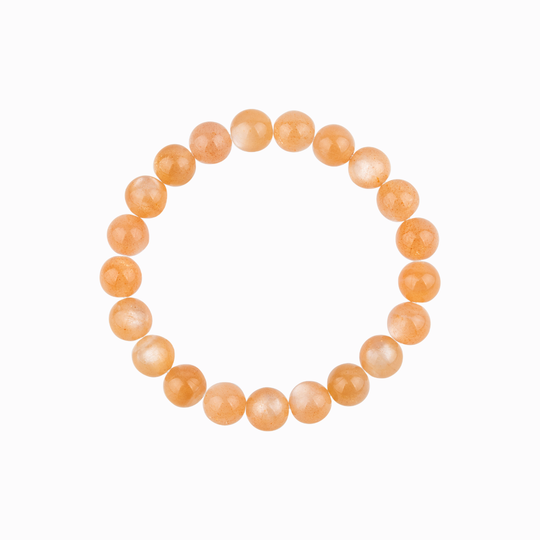 Bracelet Femme en Pierre de Soleil naturelle qualité A (boules 8mm)