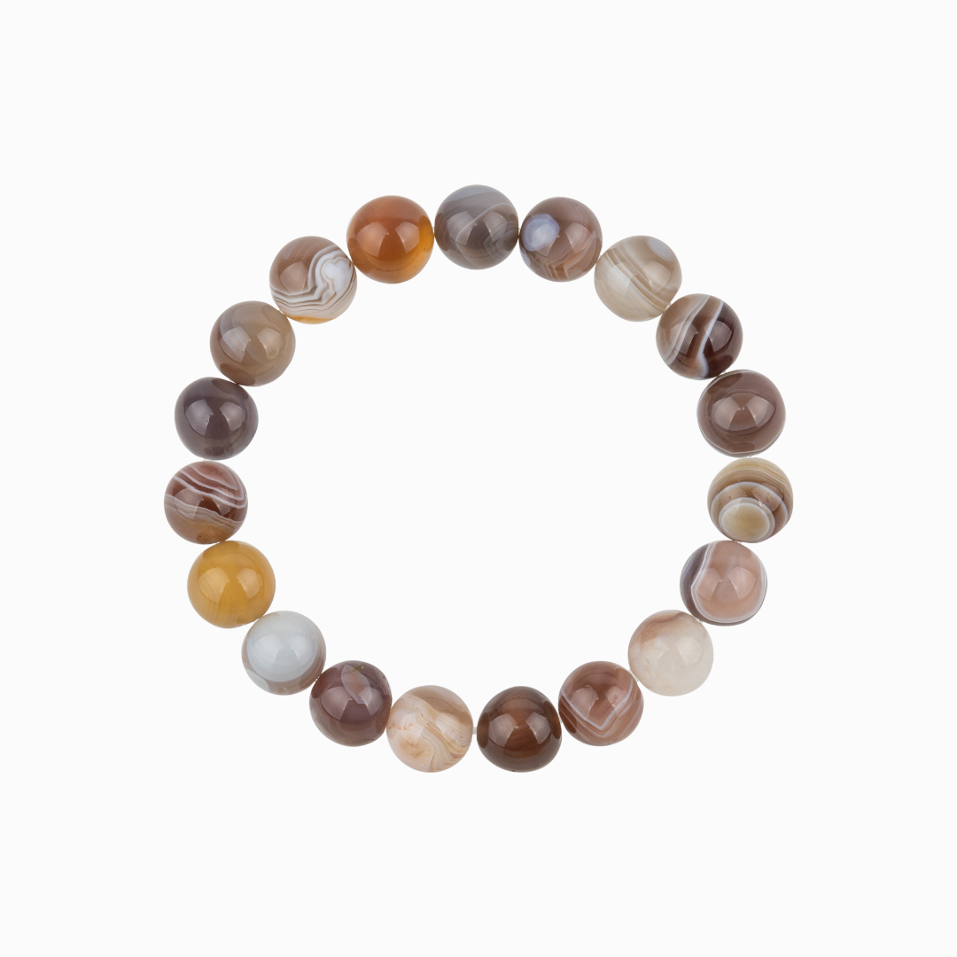 Bracelet Femme en Agate multicolore naturelle qualité A (boules 8mm)