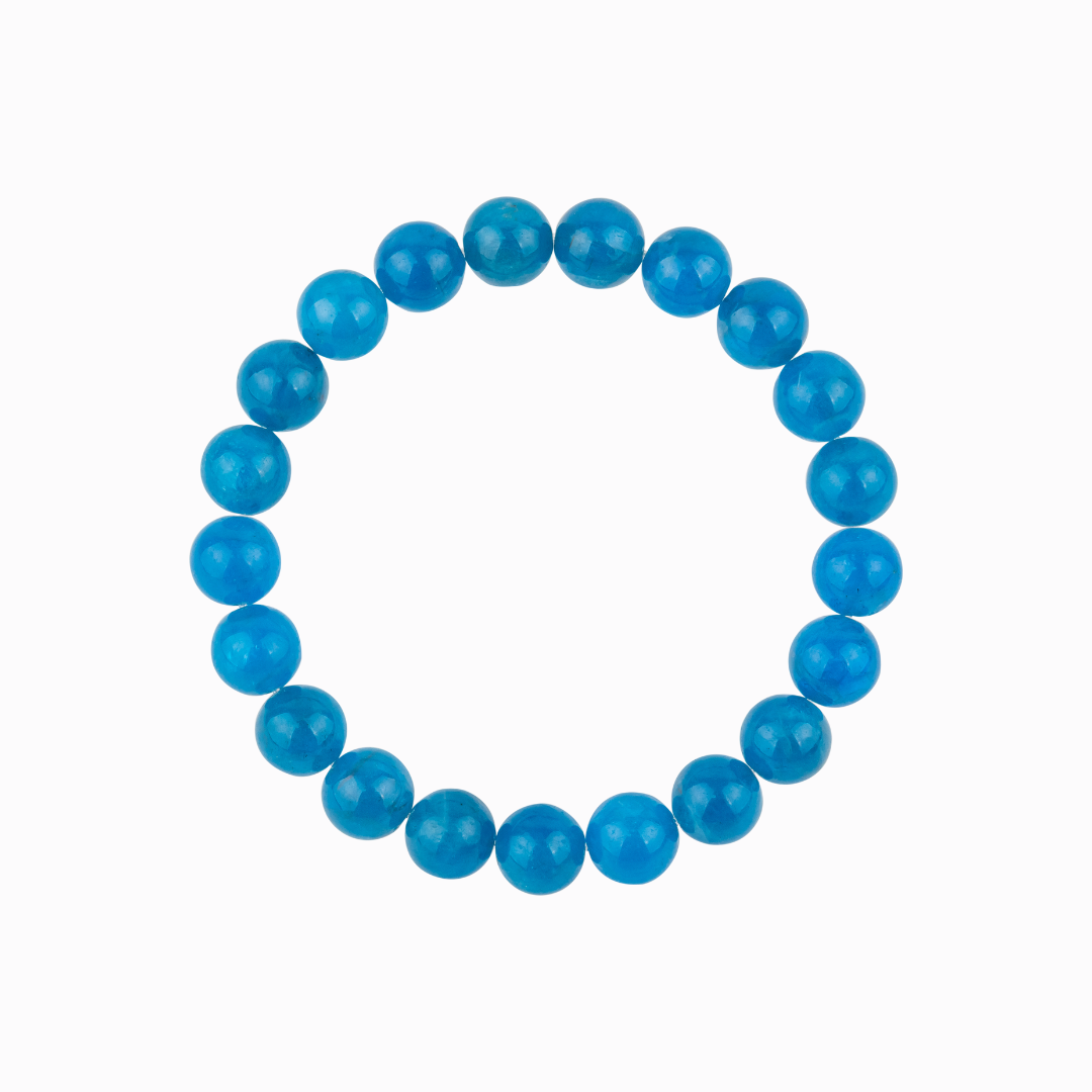 Bracelet Femme en Apatite naturelle qualité AAA (boules 8mm)