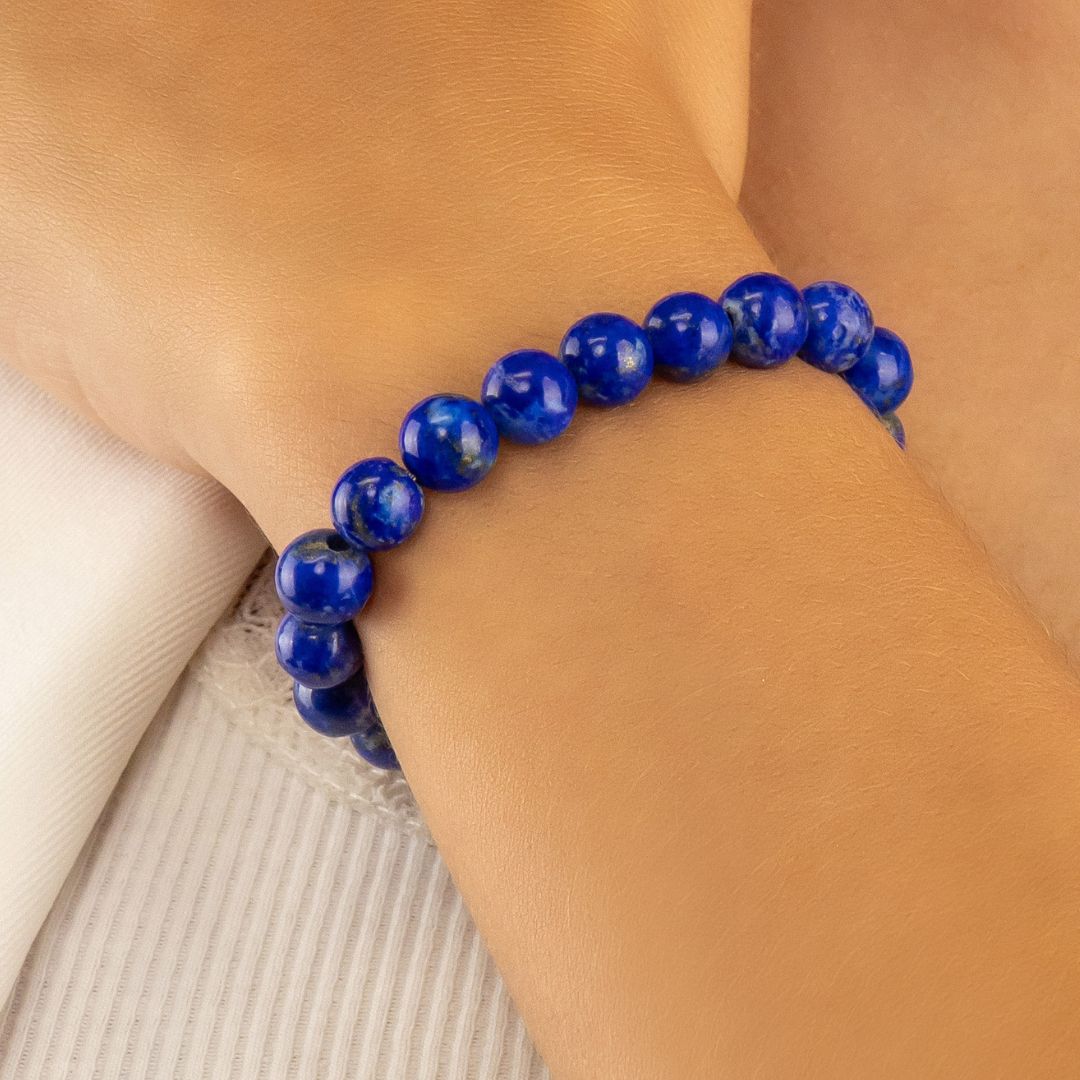 Bracelet en Lapis-Lazuli naturel - Qualité AAA (boules 8mm)