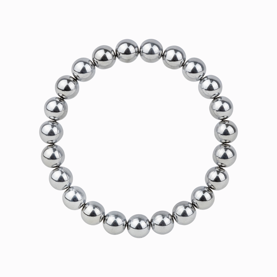 Bracelet Homme en Hématite naturelle qualité AAA (boules 8mm)