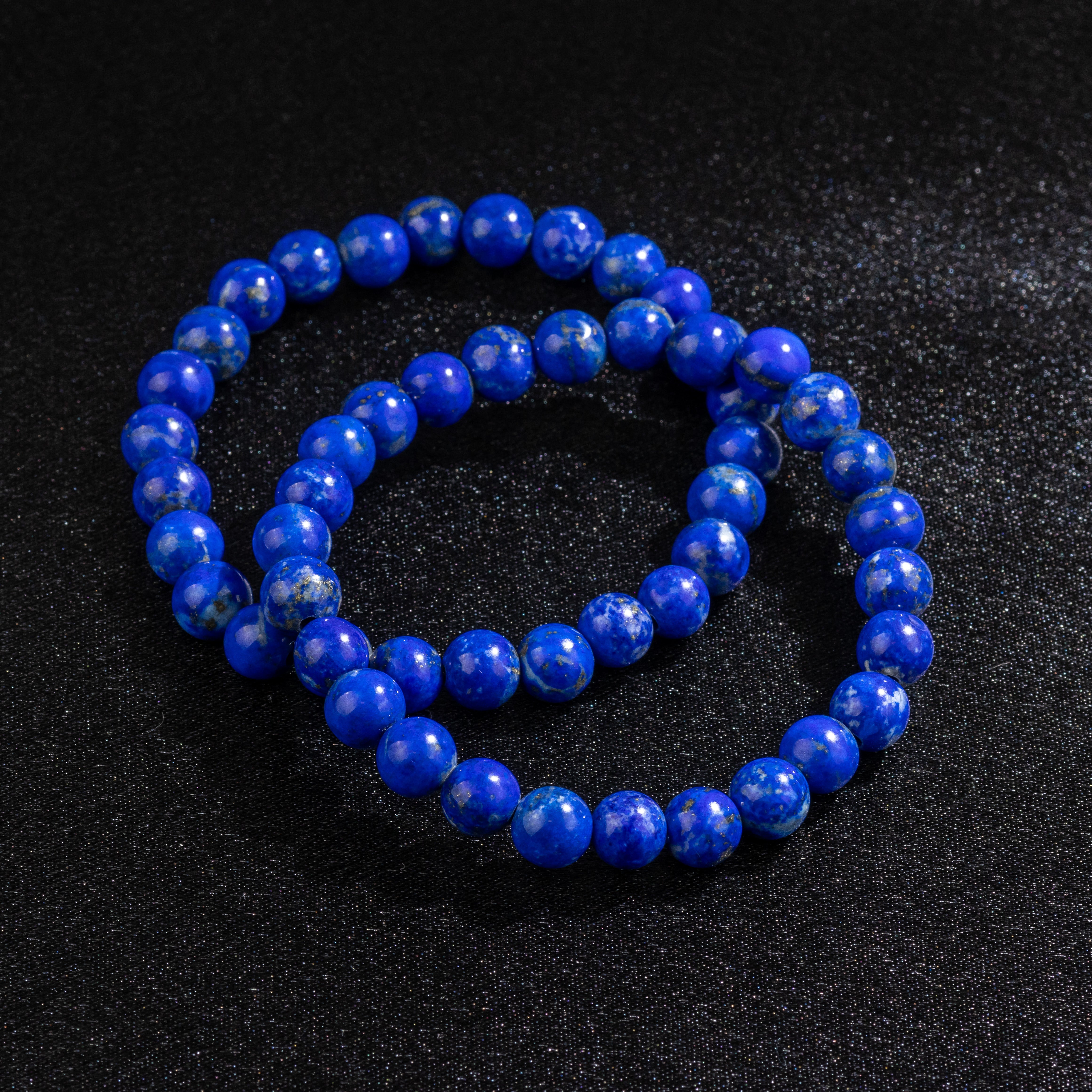 Bracelet Homme en Lapis-Lazuli naturel qualité AAA (boules 8mm)