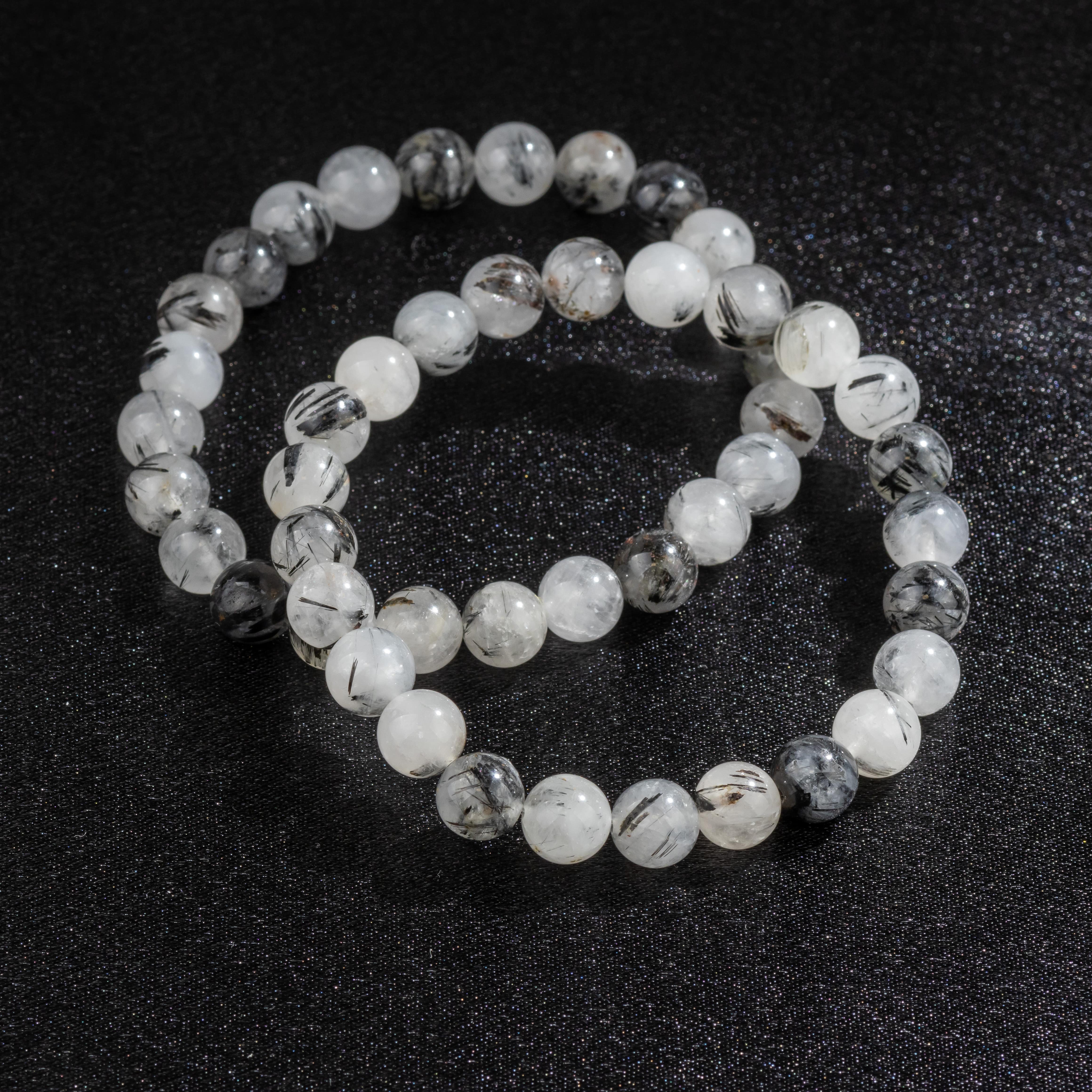 Bracelet Homme en Quartz Rutile naturel qualité A (boules 8mm)