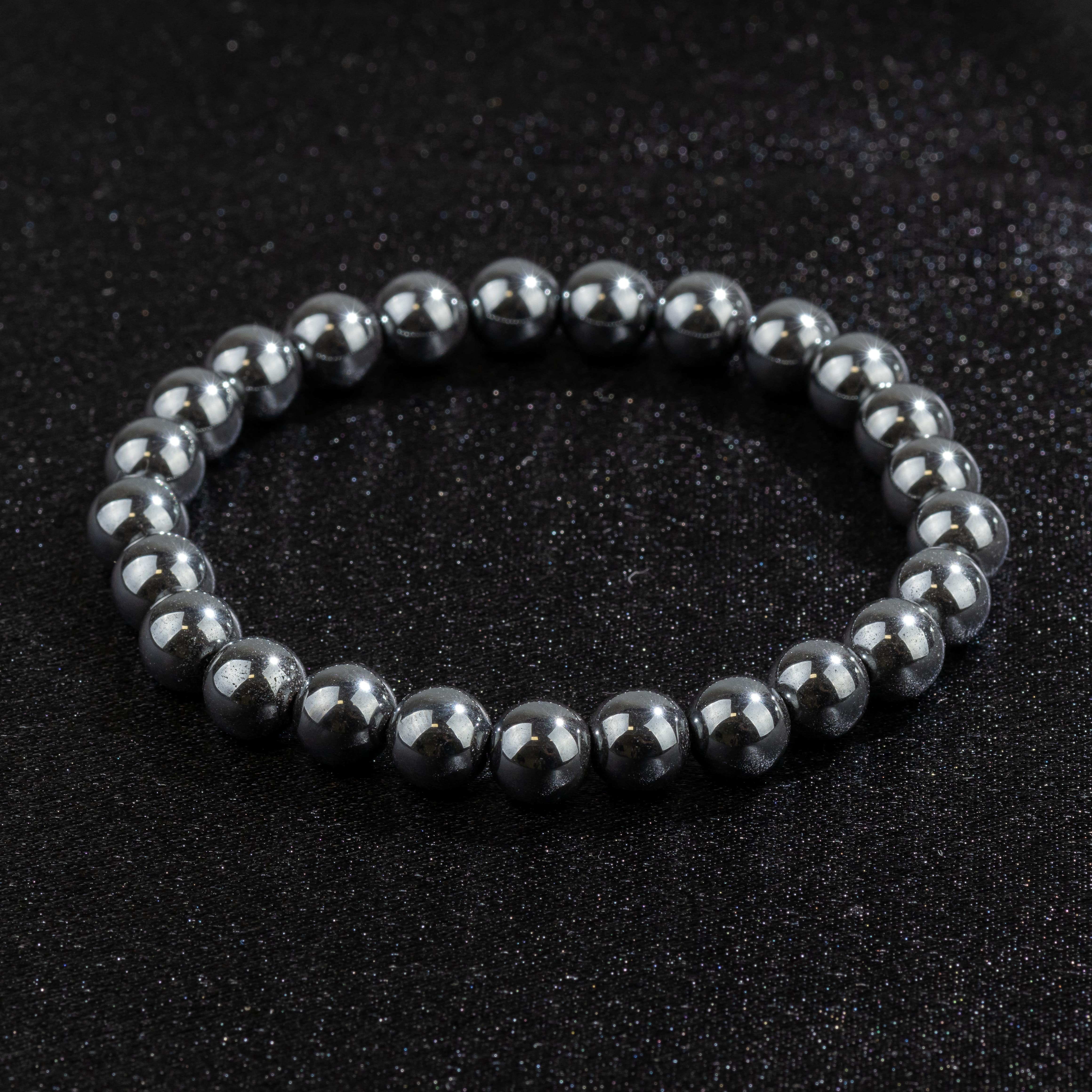 Bracelet Homme en Hématite naturelle qualité A (boules 8mm)