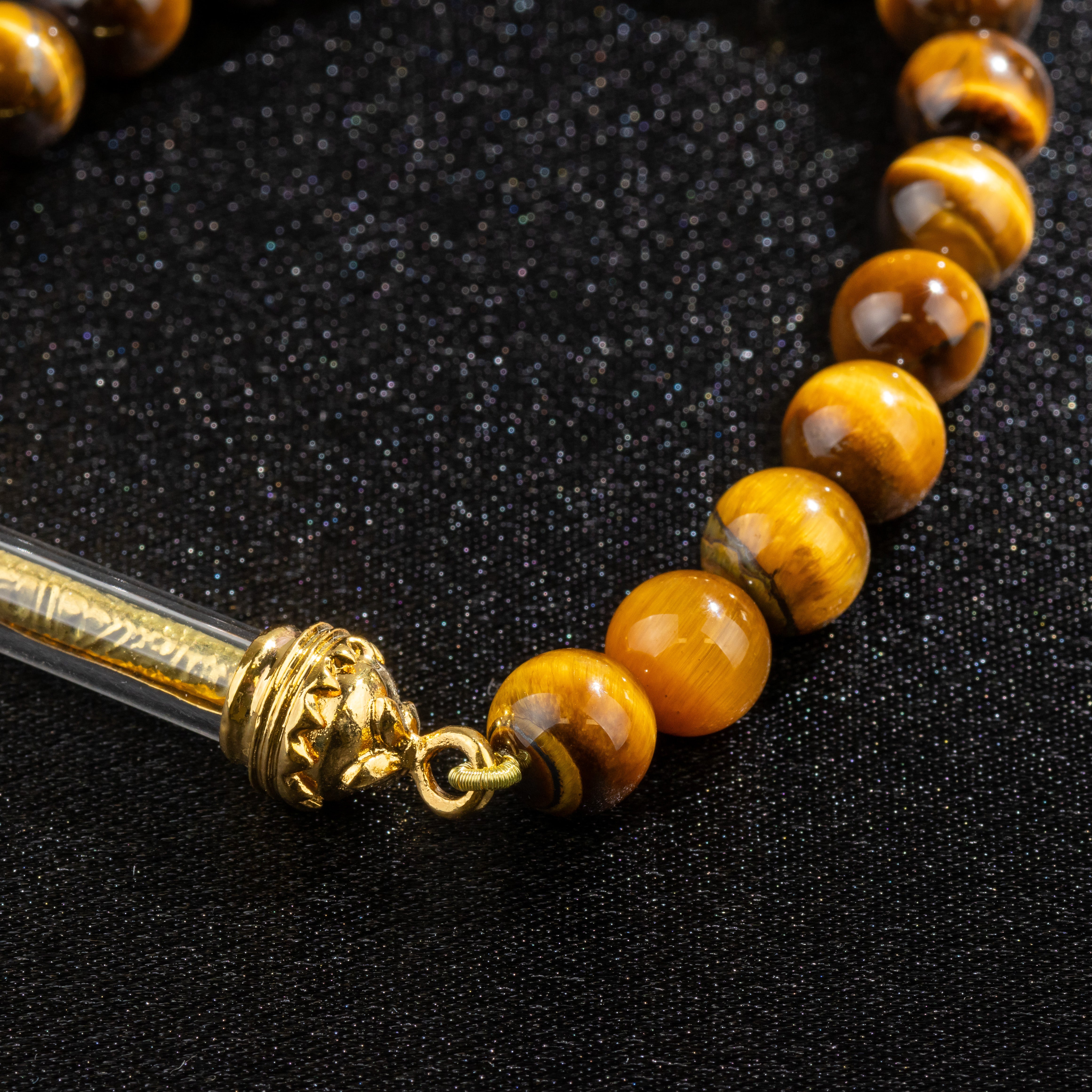 Tiger Eye Bracelet and Sacred Takrut Amulet - Protection and Luck 