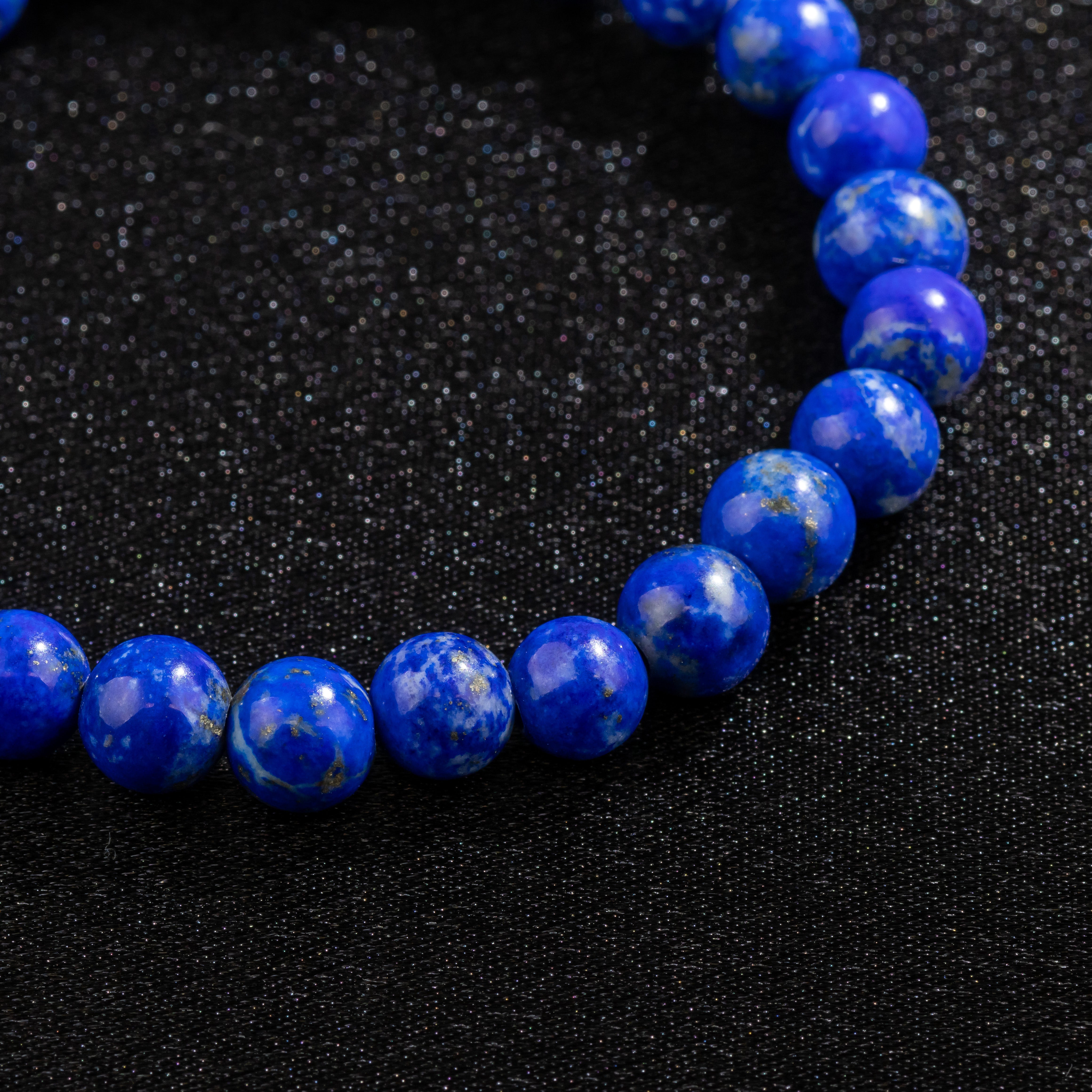 Bracelet Homme en Lapis-Lazuli naturel qualité AAA (boules 8mm)