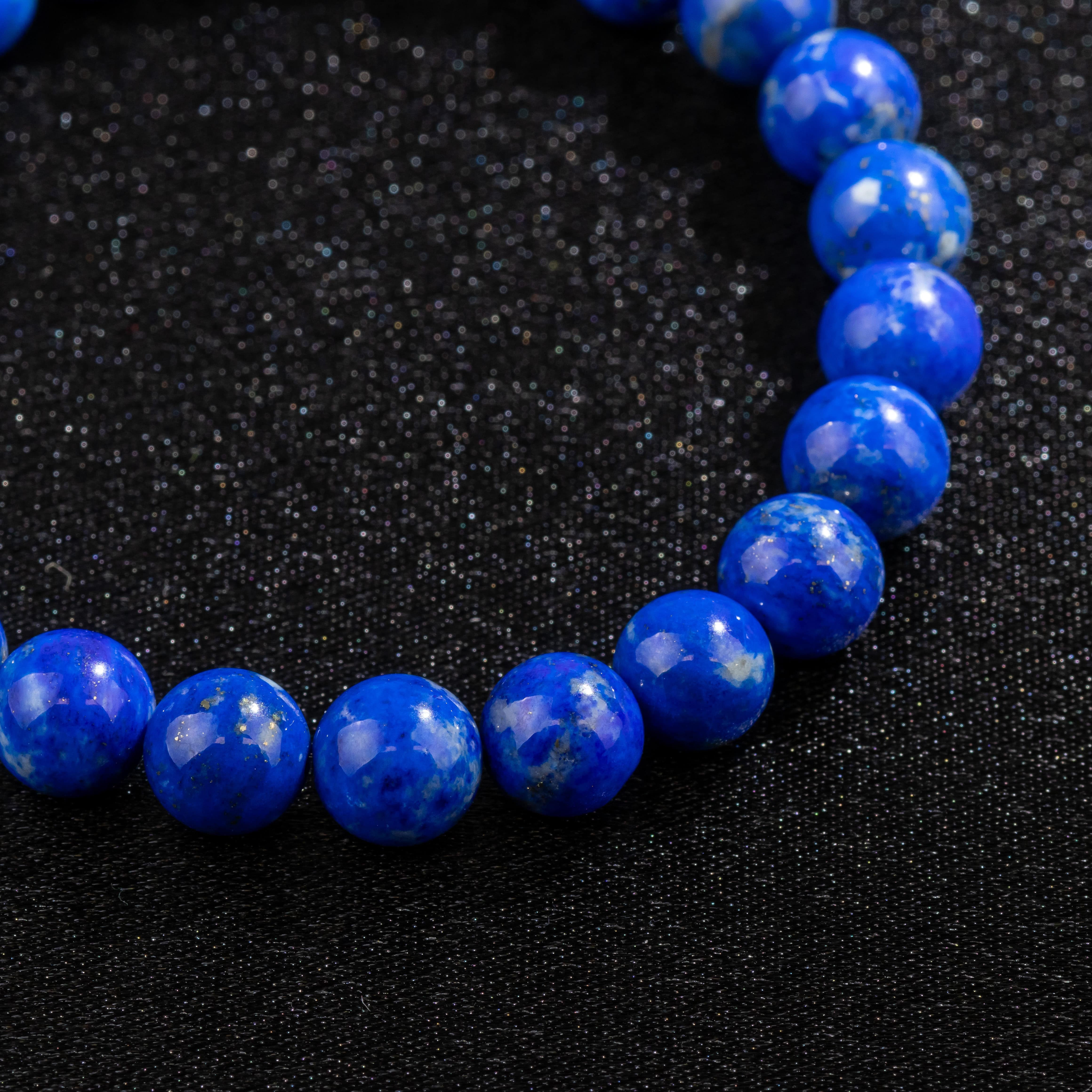 Bracelet Femme en Lapis-Lazuli naturel qualité A (boules 8mm)