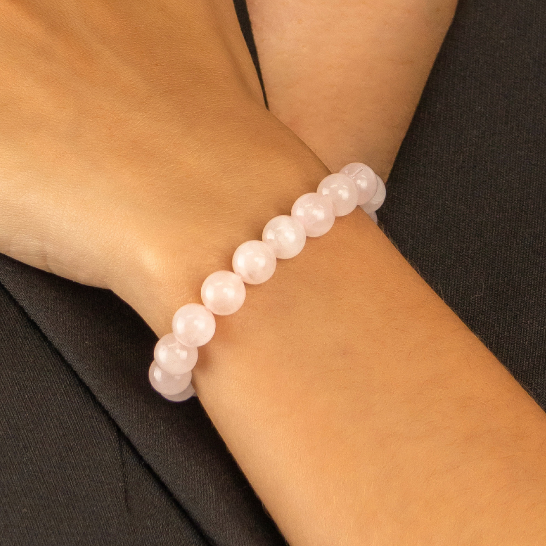 Bracelet en Quartz rose - Amour et Guérison Émotionelle - Qualité A